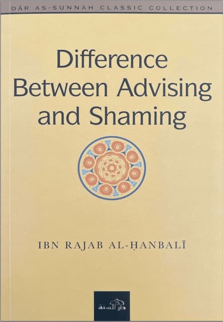 Difference between Advising and Shaming