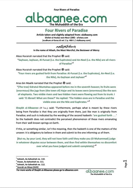 Four Rivers of Paradise