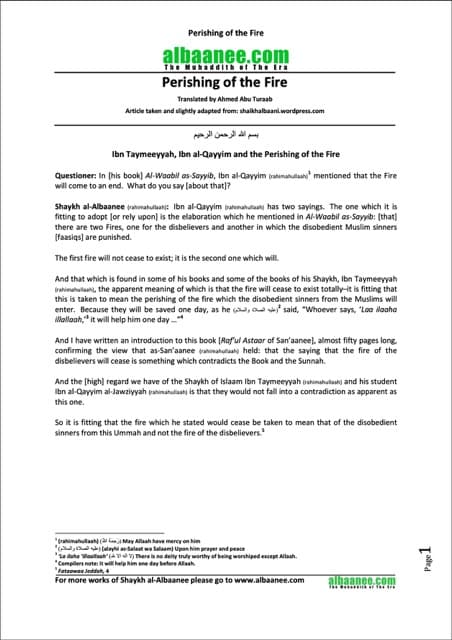 Perishing of the Fire