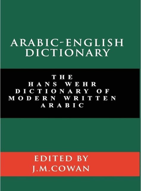 Hans Wehr Dictionary