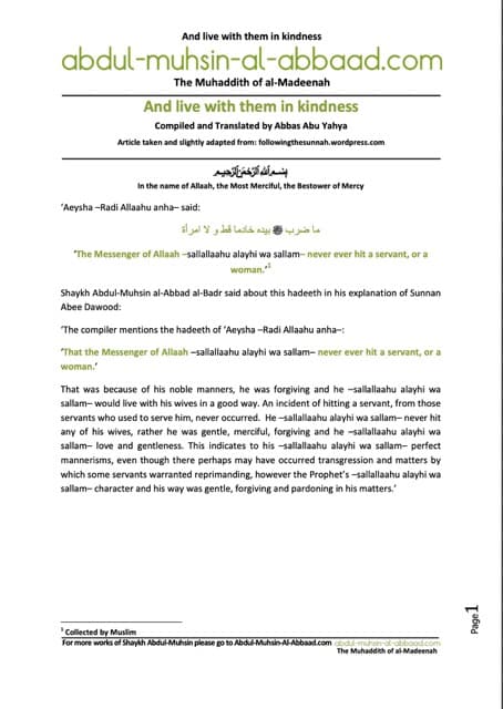 And live with them in kindness