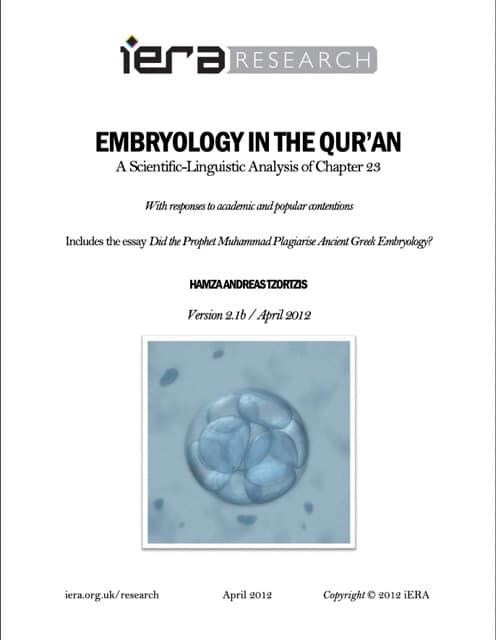 Embryology in The Quran