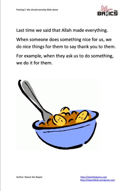 We should worship Allah alone