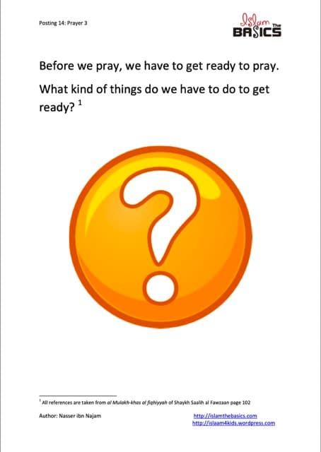 What do we do before we pray