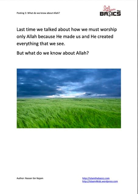 What do we know about Allah