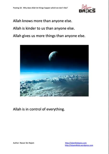 Why does Allah let things happen which we don’t like